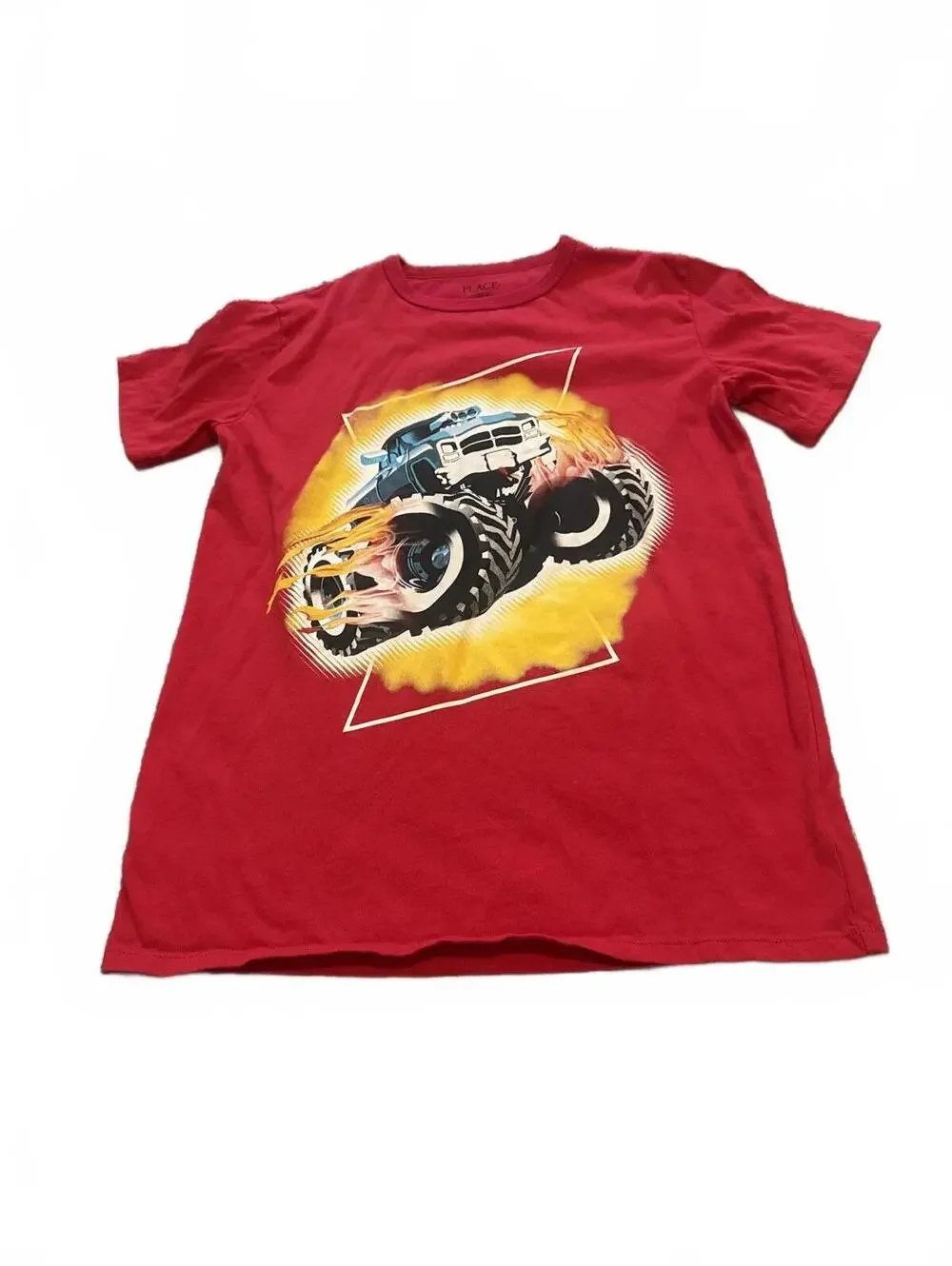 The Children's Place Boys Red Graphic Monster Truck Tee - XXL